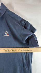 Men’s Large Le Coq Sportif Polo Shirt Navy Blue Tennis Athletic  - Image 5