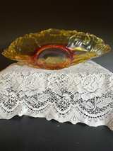 Vintage Jeannette Glass Amberina Gondola Centerpiece Bowl - Image 2