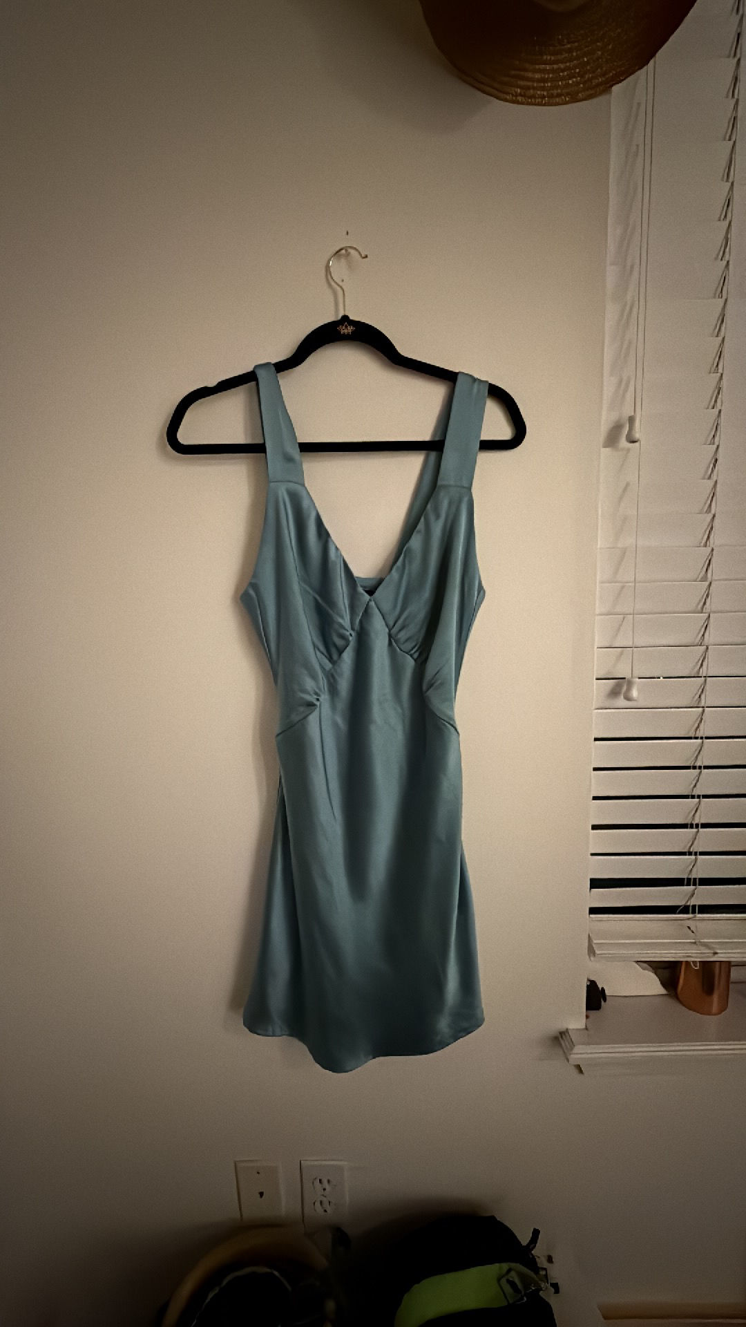 Sleeveless Satin Mini Dress