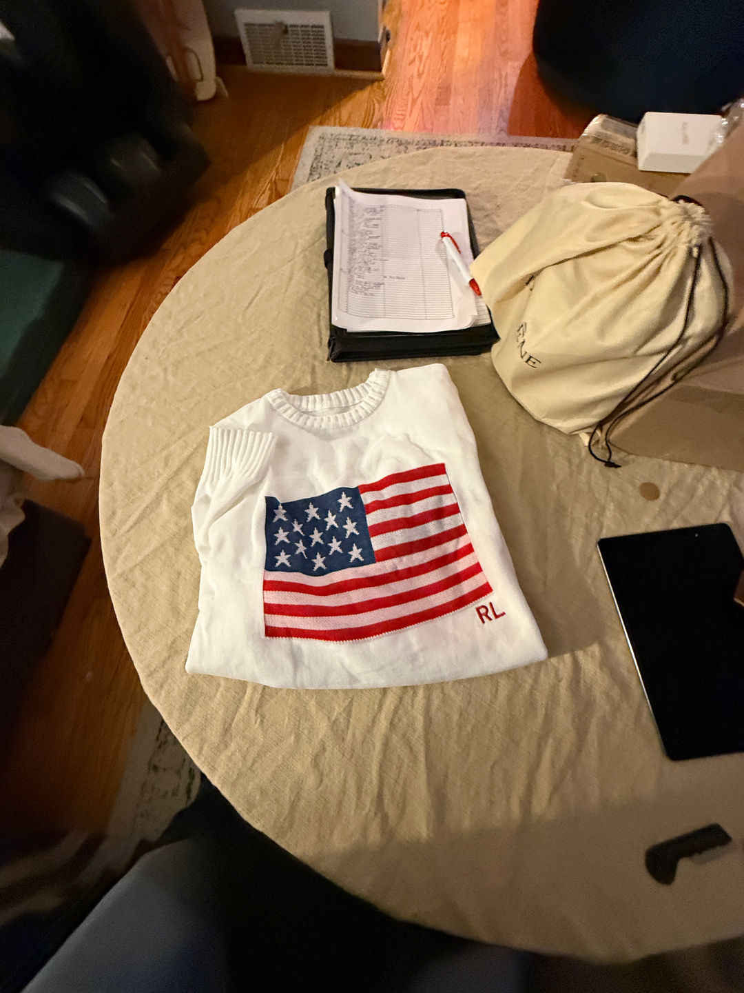 RL Iconic Flag Sweater size Large