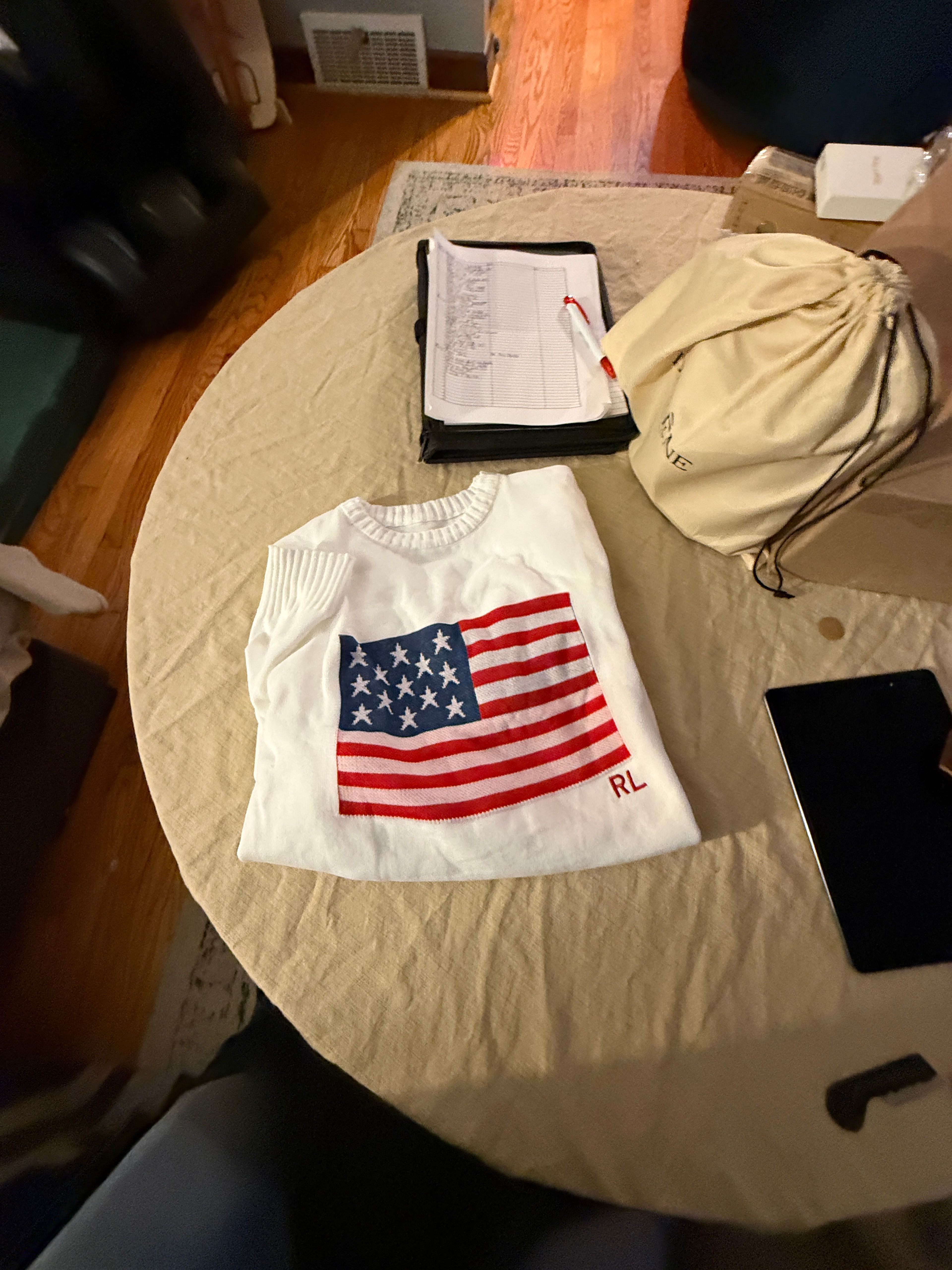 RL Iconic Flag Sweater size Large