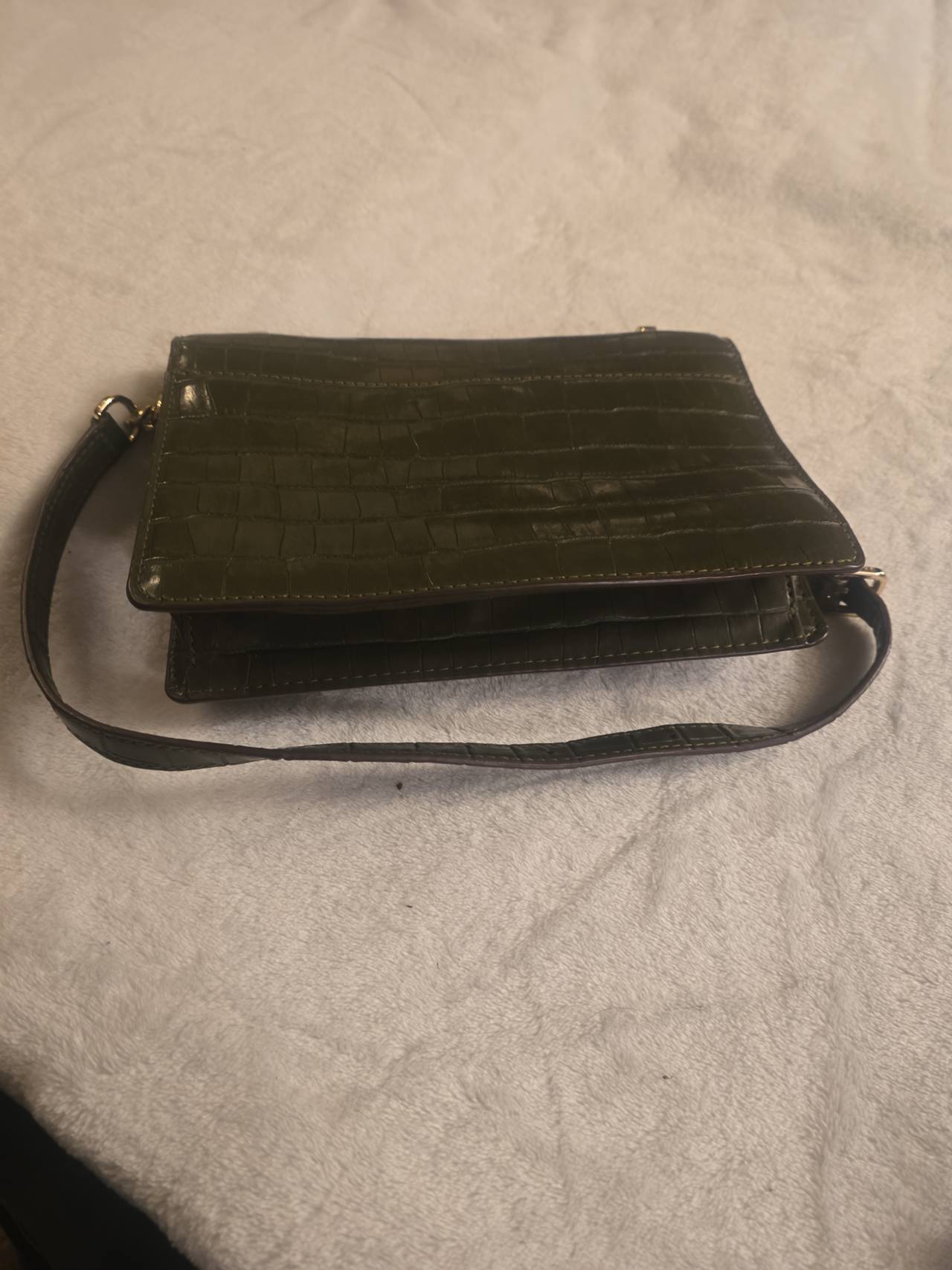 DKNY Elissa Croc-Embossed Crossbody Bag