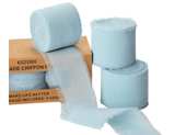 Light Blue Handmade Chiffon Ribbon, 4 Rolls Frayed Fringe Silk Ribbons  - Image 1