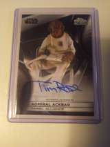 Topps Chrome Black Star Wars Admiral Ackbar Tim Rose Autograph Card - Image 2