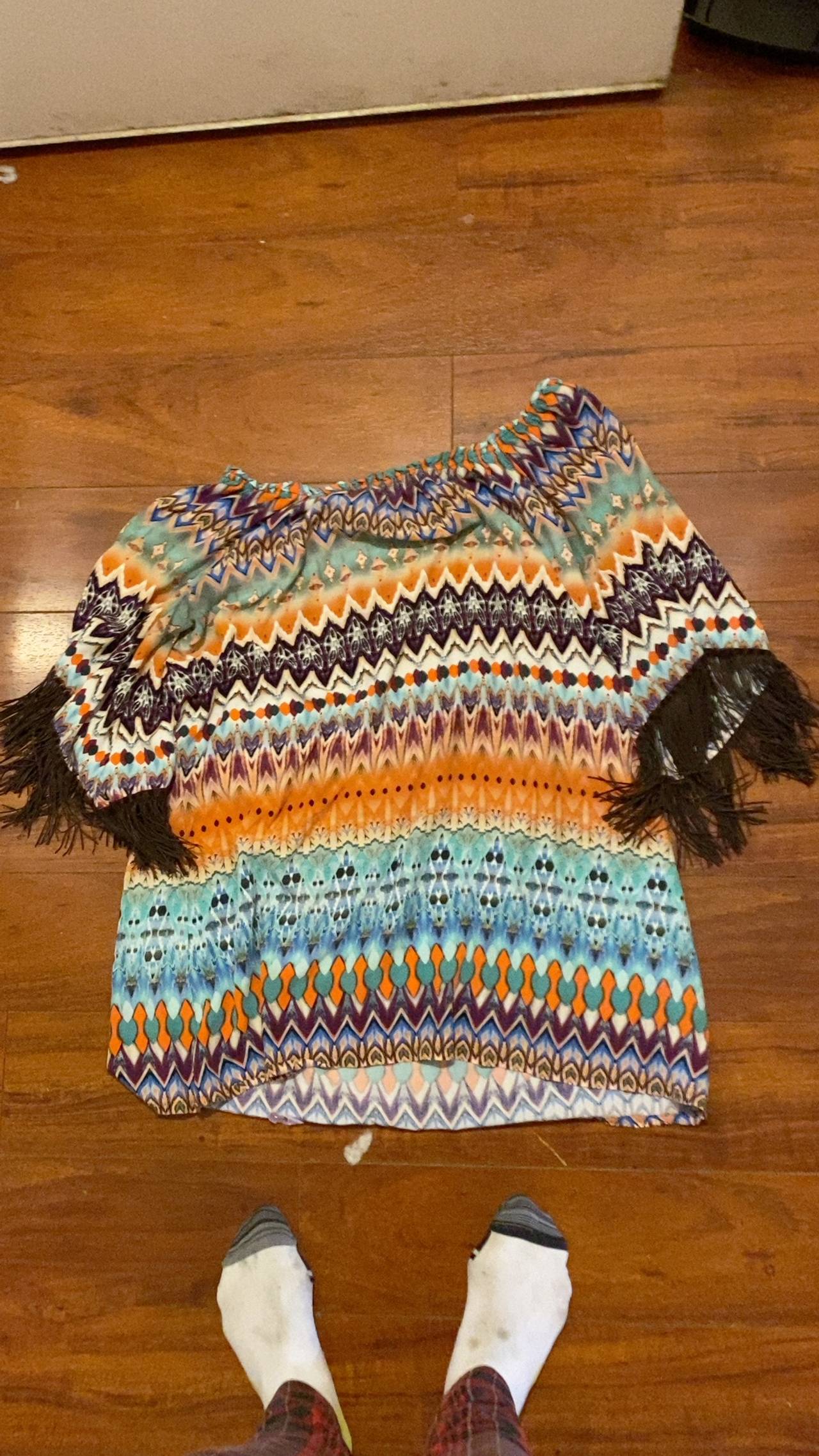 R Cinco Ranch Women's Aztec Boho Tunic Top
