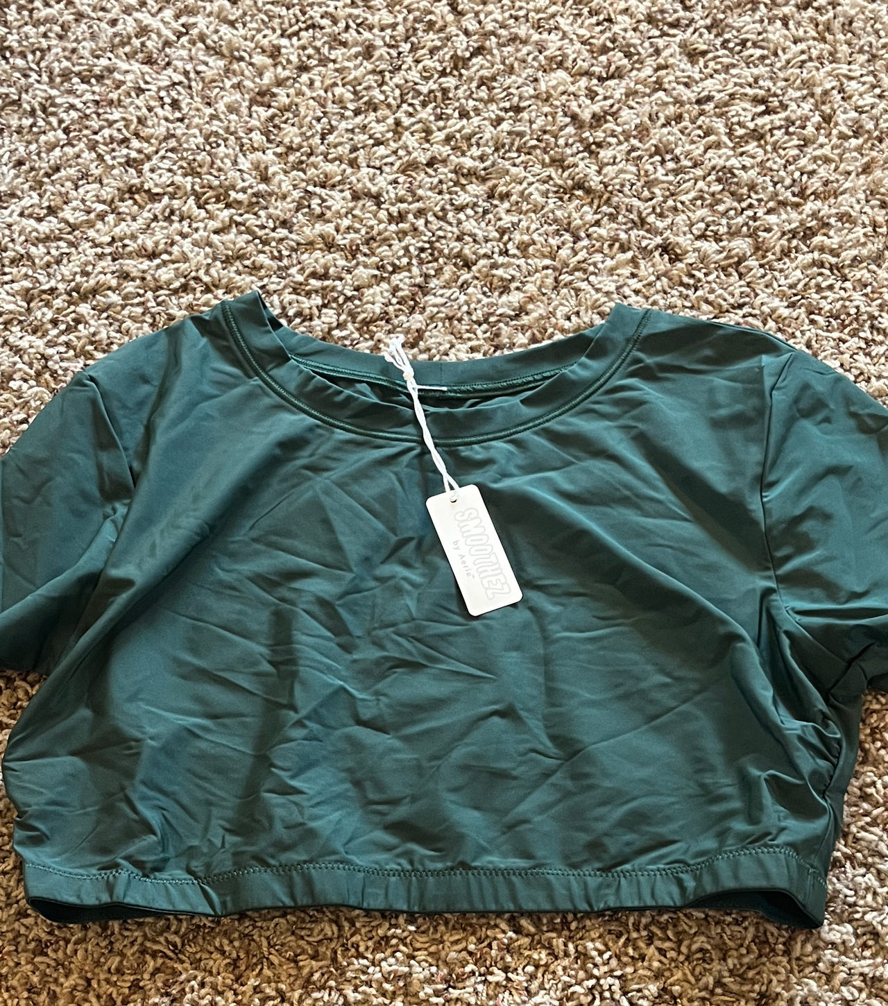 Aerie Smoothez Short Sleeve Crop Top new with tags xl