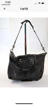 Coach Ashley Gathered Sateen Ruffled Satchel Bag Purse - Gray - Image 1