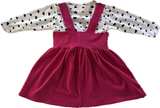 Toddler Girl 3-Piece Magenta Heart Dress Set 2T - Image 2