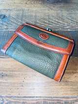 Dooney & Bourke Green Pebbled Leather Tri-Fold Wallet - Image 8