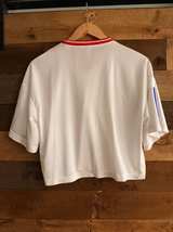 adidas Sportswear Crop Jersey White/Red/Blue small - Image 5
