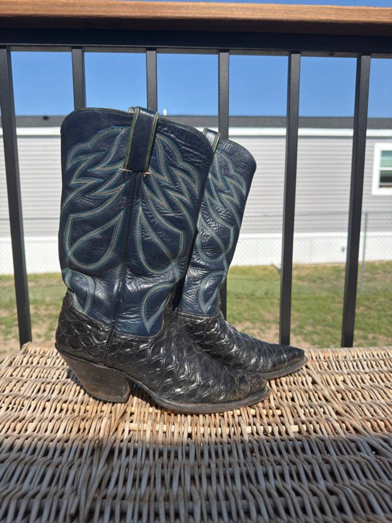 RARE Vintage Snakeskin Cowboy Boots Men’s | Python Skin Leather