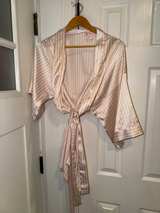 Victoria's Secret Pink Stripe Satin Robe - Image 1