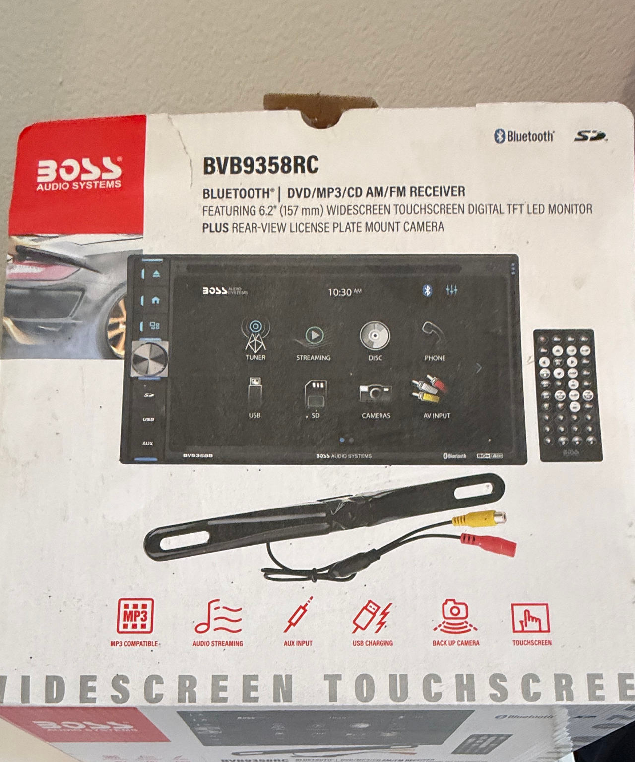 Boss Audio BVB9358RC 6.2" Touchscreen DVD/MP3/CD Receiver with Backup Camera