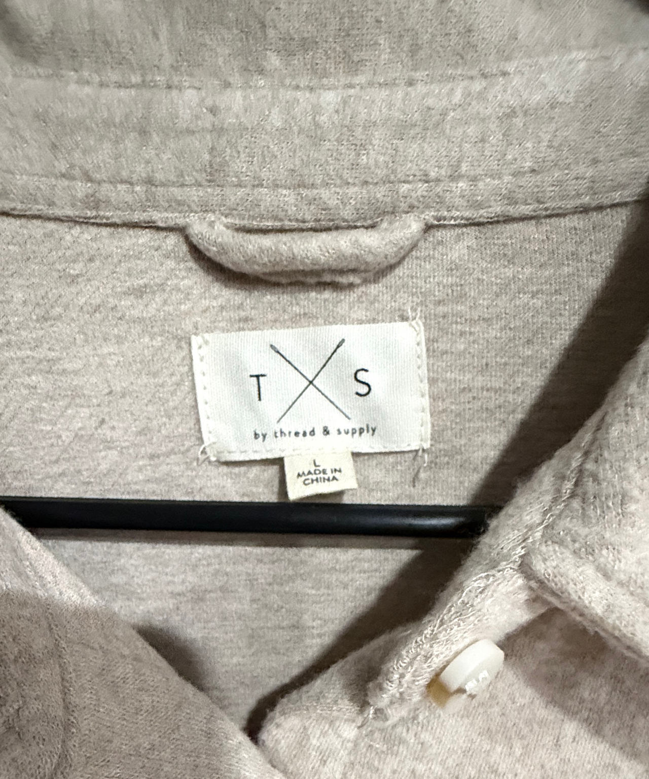 Thread & Supply Women's Shacket size Large tan light brown