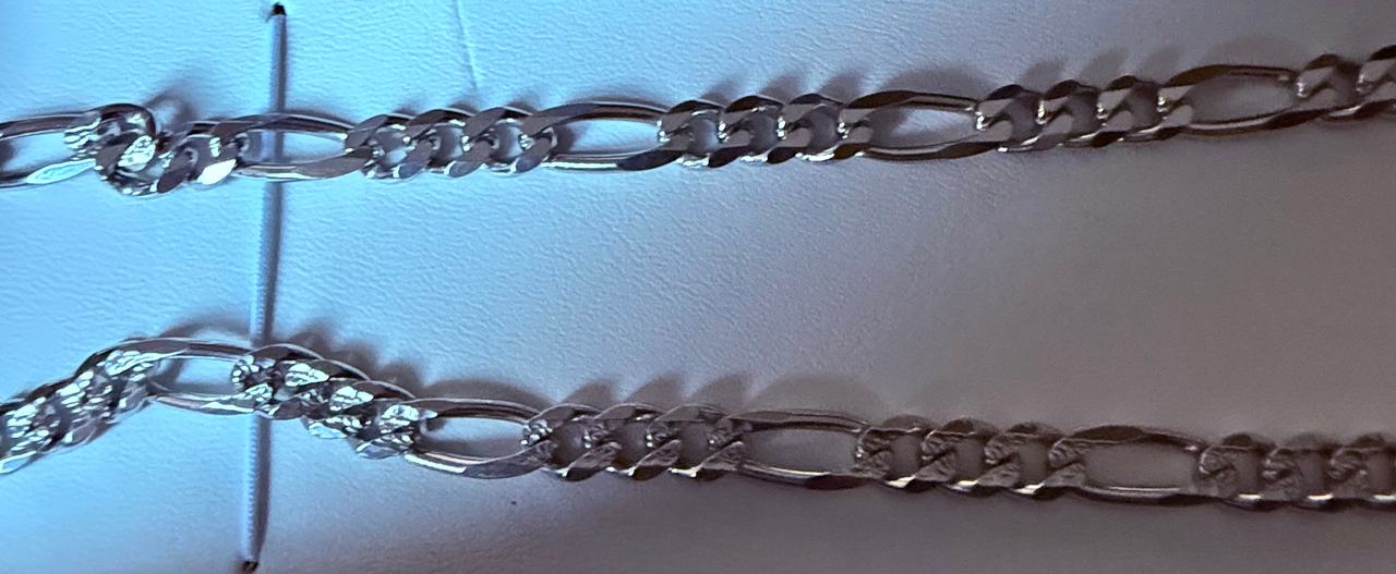 Sterling Silver Figaro Link Chain Necklace