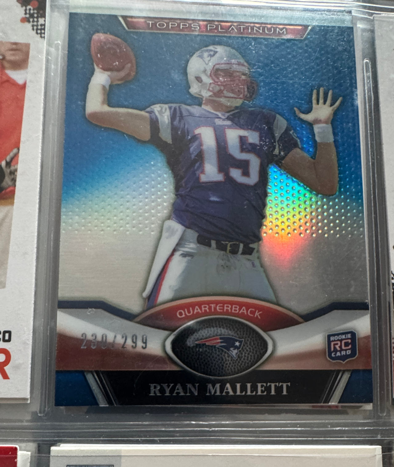 2011 Topps Platinum Ryan Mallett Rookie Card Blue Refractor /299