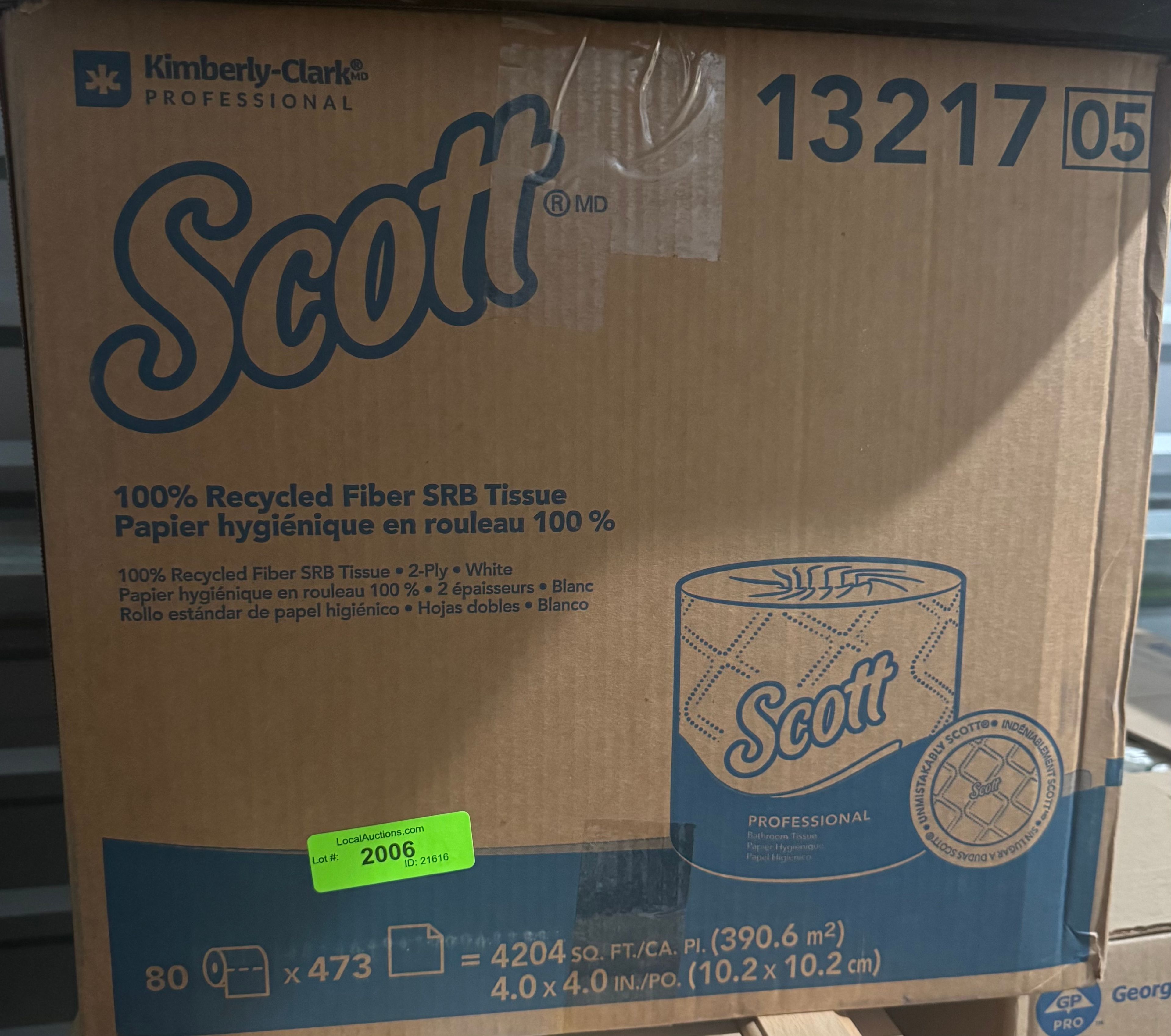 New Scott Professional 100% Recycled Fiber SRB Tissue 13217