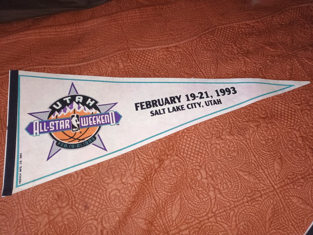 1993 NBA All-Star Weekend Salt Lake City Pennant