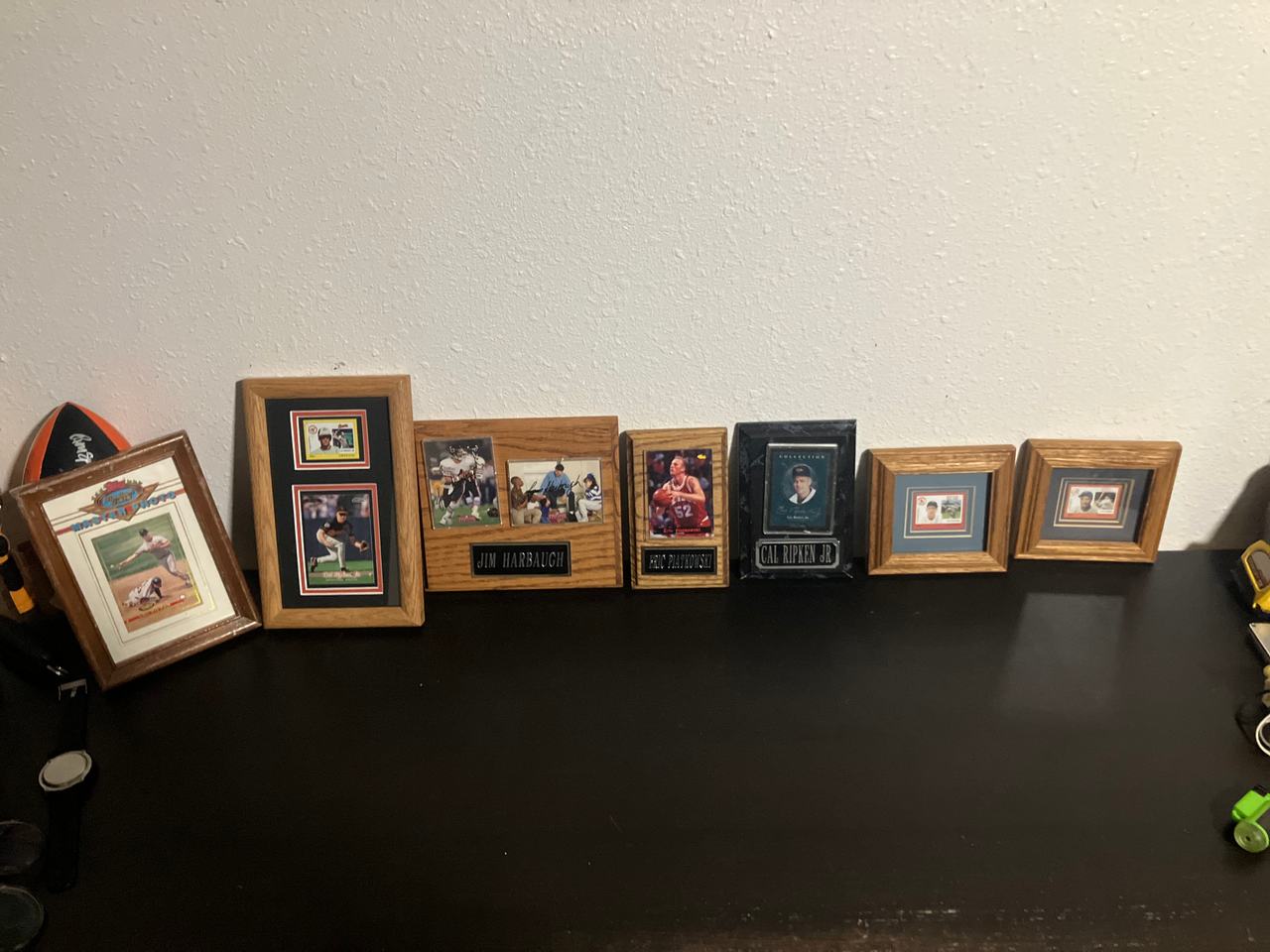 Sports Trading Cards in Display Frames
