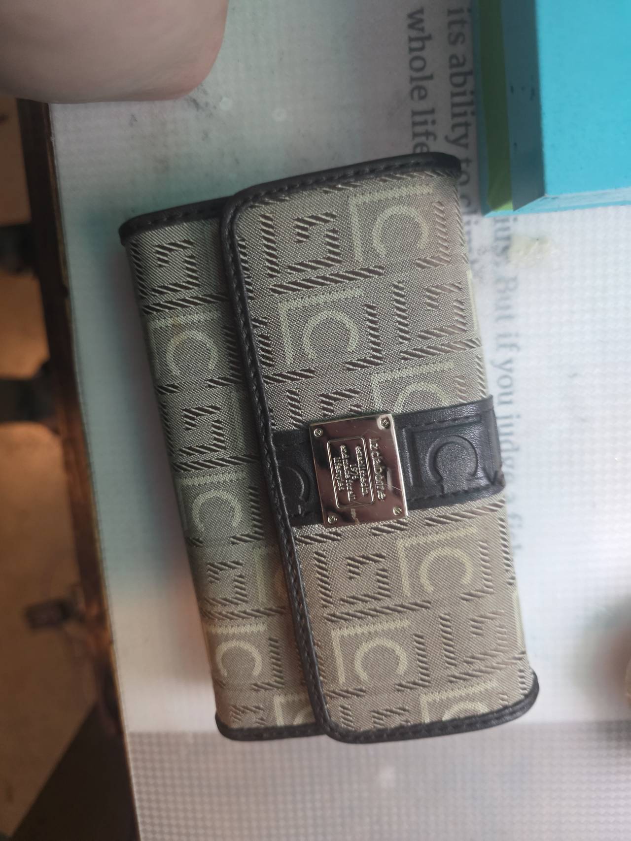 Liz Claiborne Signature Logo Flap Wallet