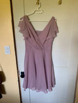 Chiffon Flutter Sleeve Cocktail Dress - Image 1