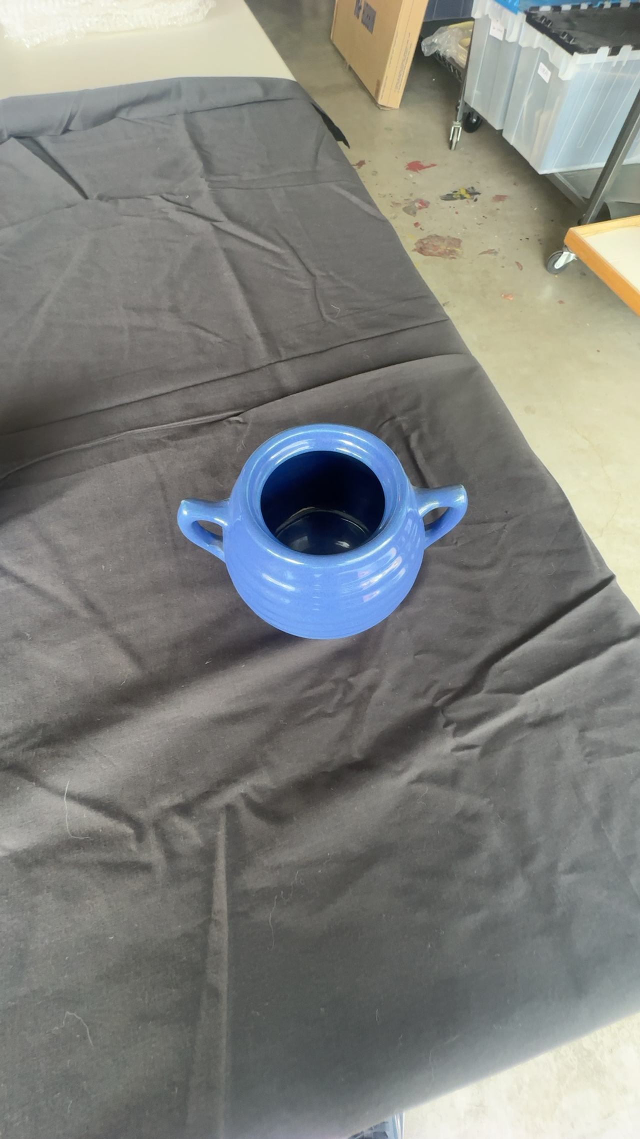 Bauer Ringware Blue Pitcher