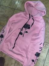 Pink Rose Japanese Text Hoodie - Image 4