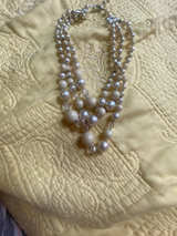 Vintage Faux Pearl Multi-Strand Necklace - Image 1