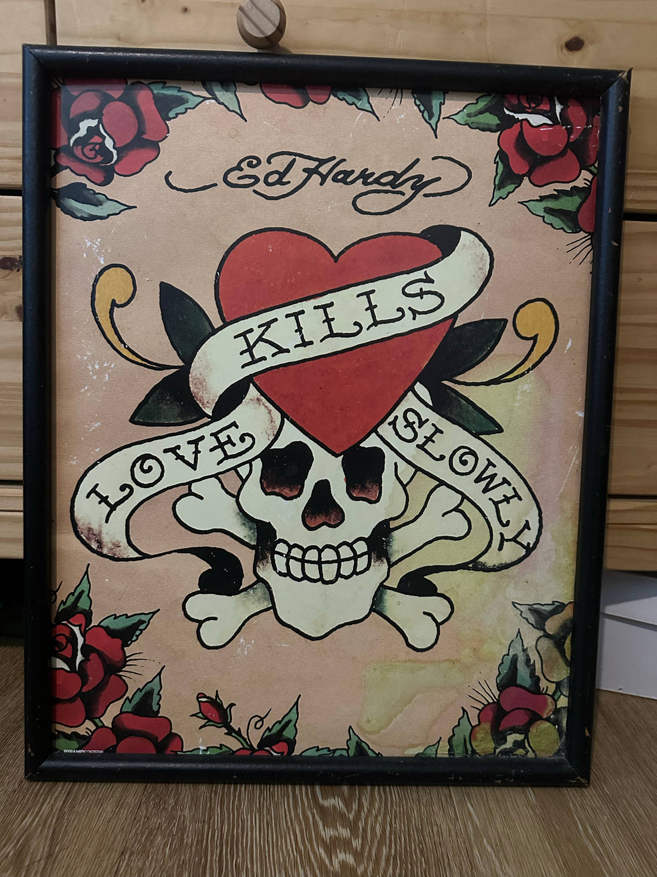 Ed Hardy Love Kills Slowly Framed Poster