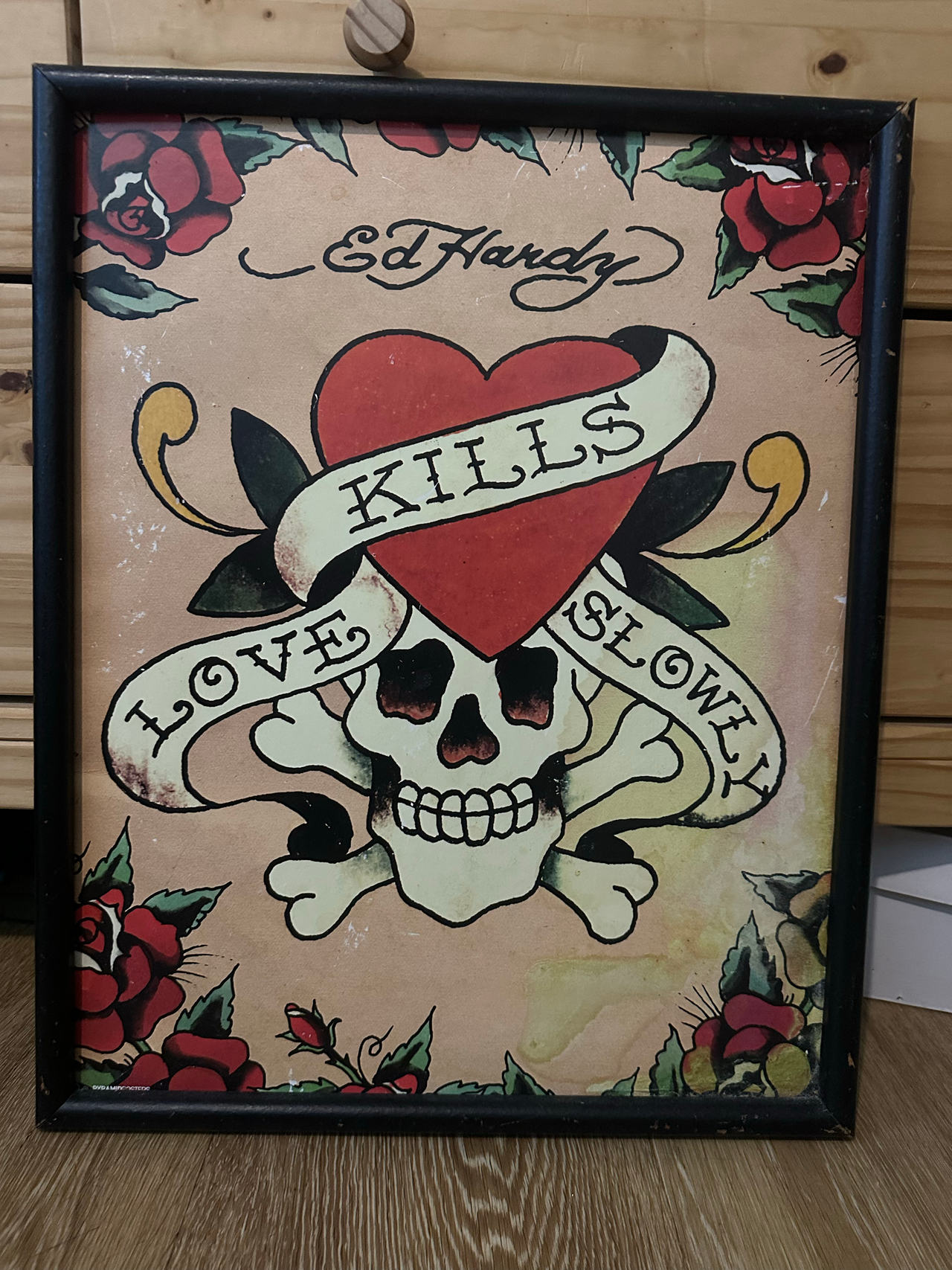 Ed Hardy Love Kills Slowly Framed Poster