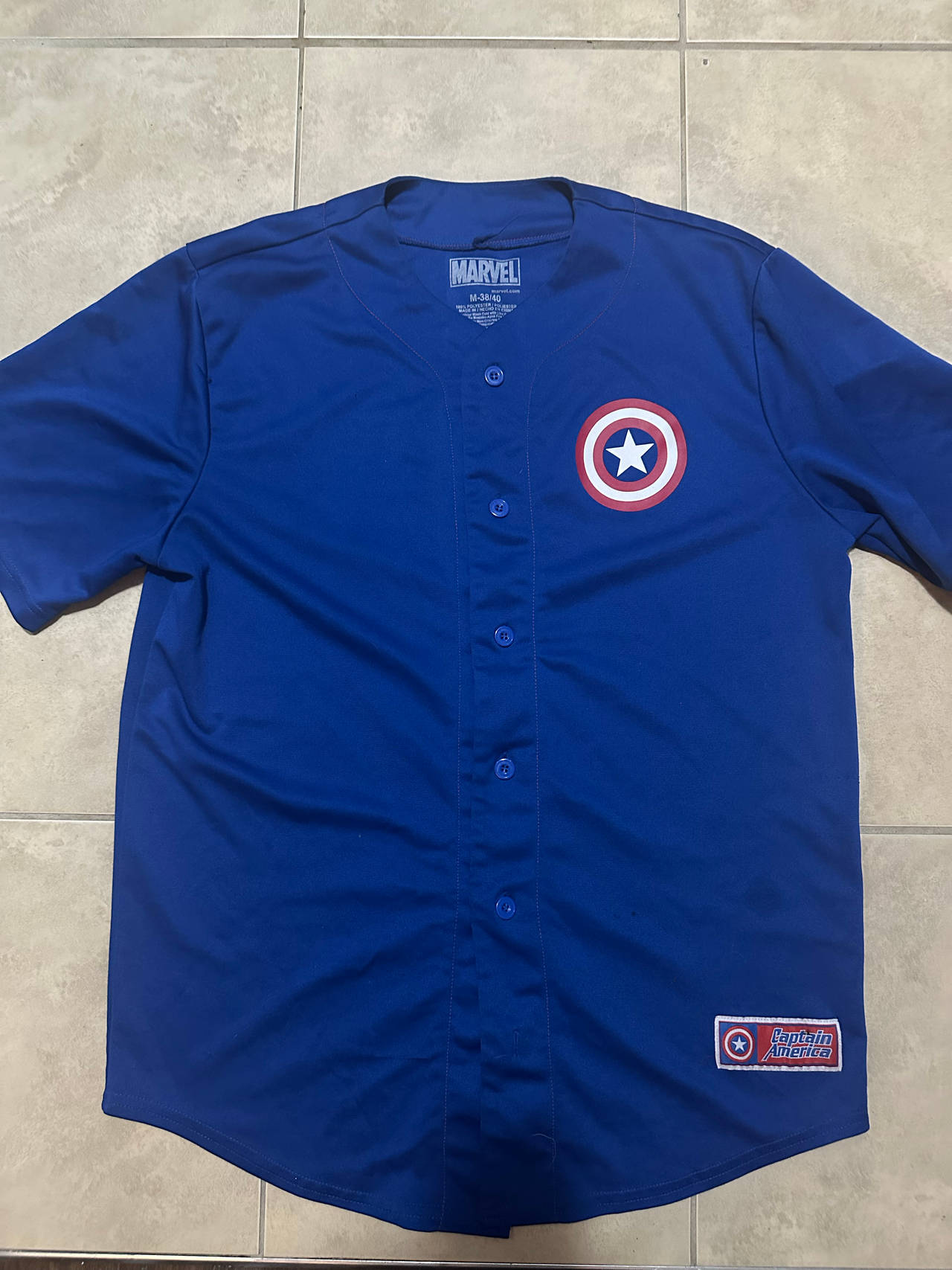Marvel Captain America Baseball Jersey