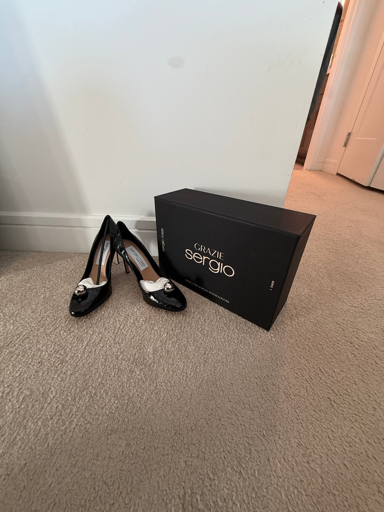 Sergio Rossi Grazie Sergio Patent Leather Pumps
