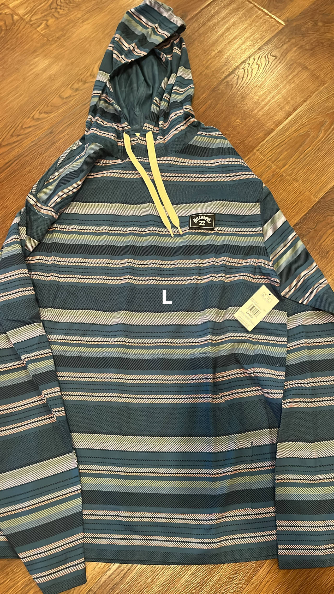 Billabong Men's Baja Stripe Hoodie new with tags Large