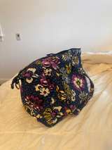 Vera Bradley Large Weekender Travel Bag | Floral and Cheetah Print (Blue/Purple) - Image 1