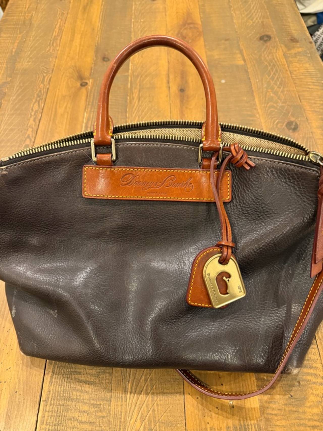 Dooney & Bourke Florentine Vacchetta Black Leather Satchel