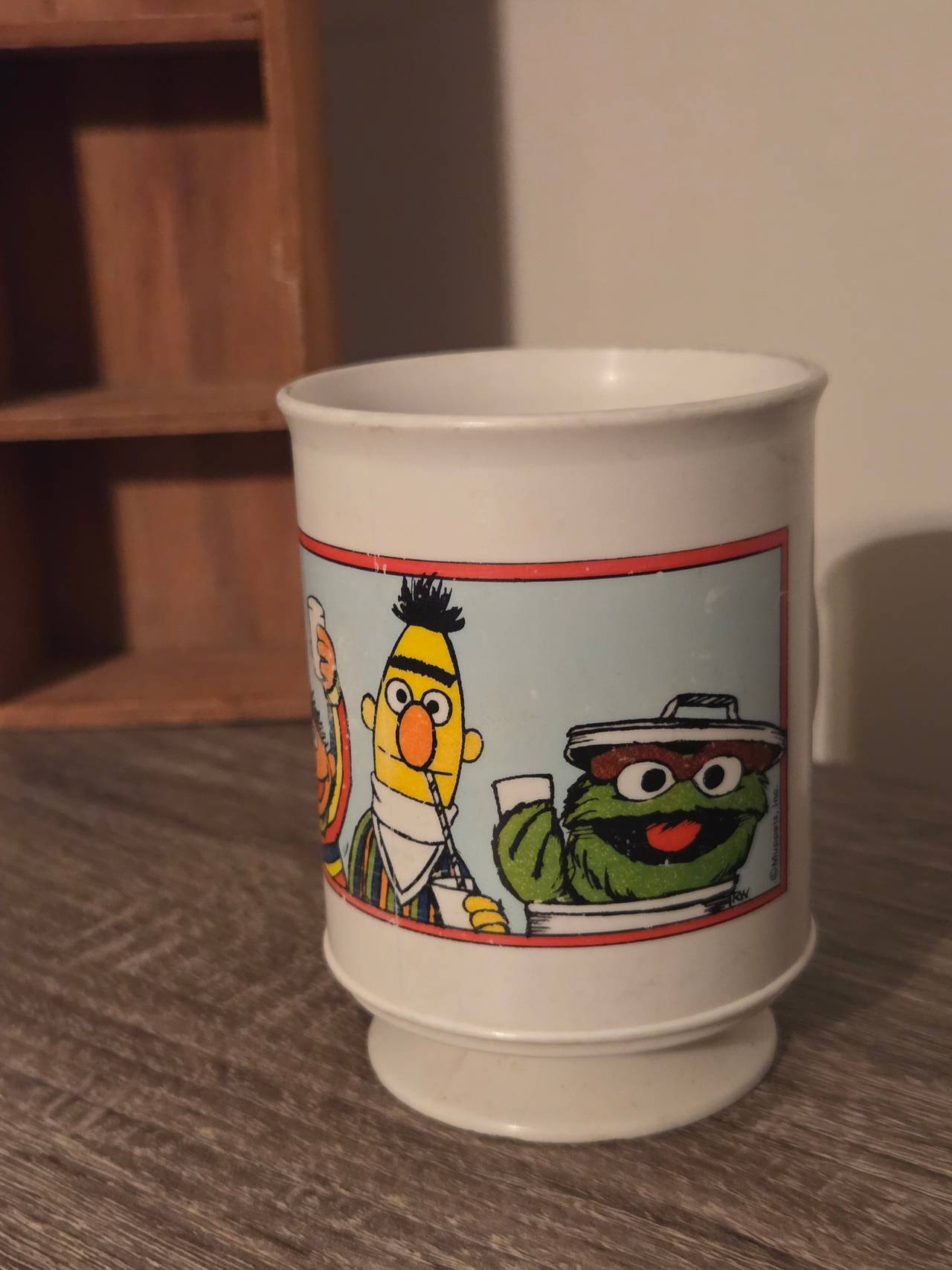 Vintage Sesame Street Plastic Pedestal Mug