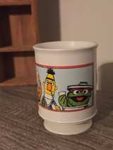 Vintage Sesame Street Plastic Pedestal Mug - Image 1
