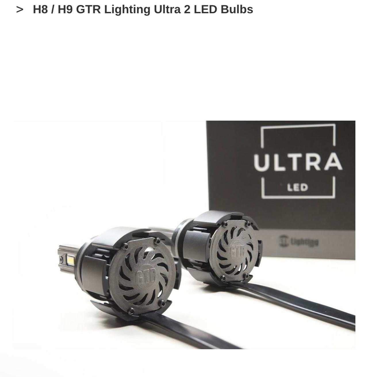 GTR Lighting Ultra Series 2 LED Bulbs H8/H9/H11