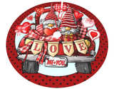 Valentine's Day Black and Red Heart Love Gnome 36 Inch Christmas Tree Skirt - Image 3