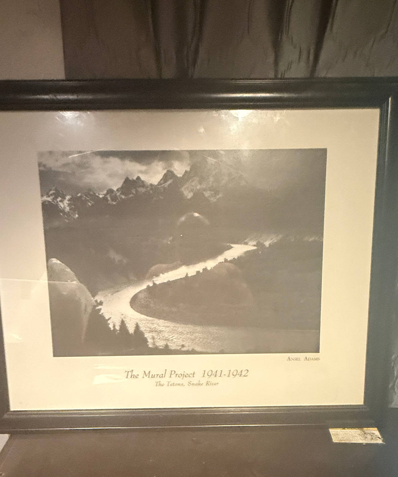 Ansel Adams The Tetons and the Snake River Framed Poster Print
