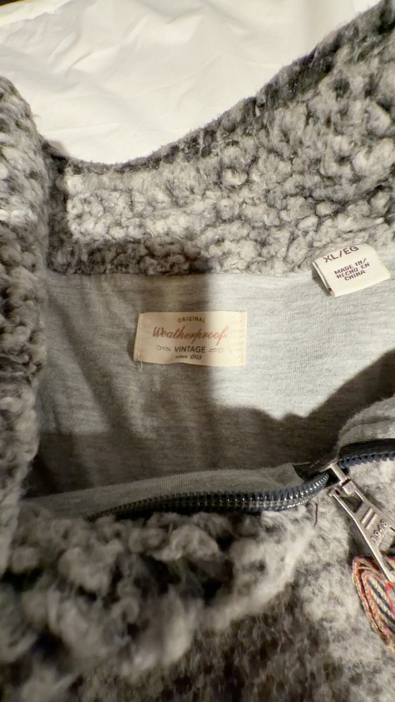 Weatherproof Vintage Sherpa Jacket Gray Medium