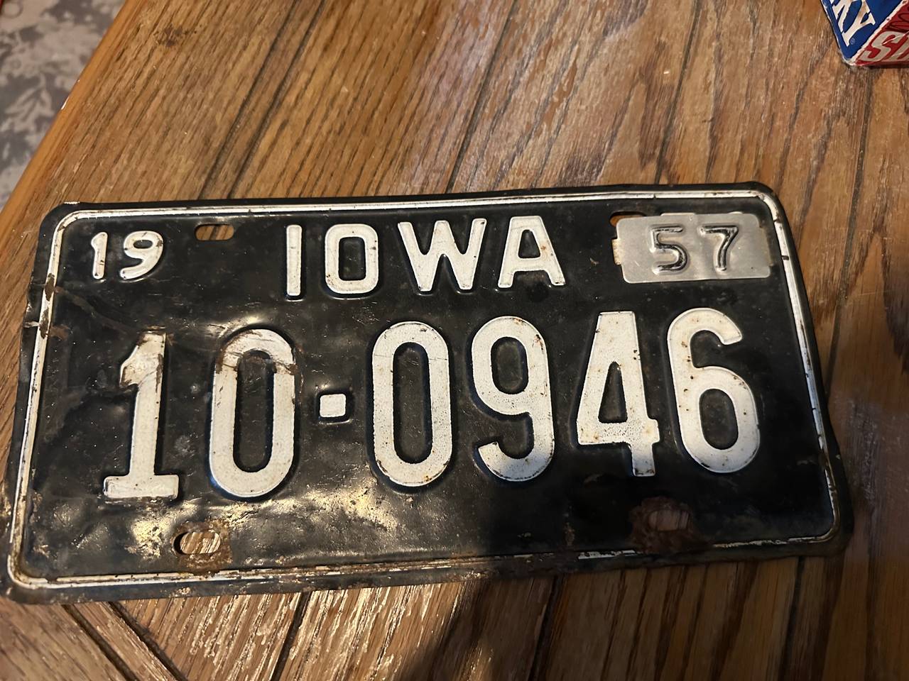 1957 Iowa License Plate