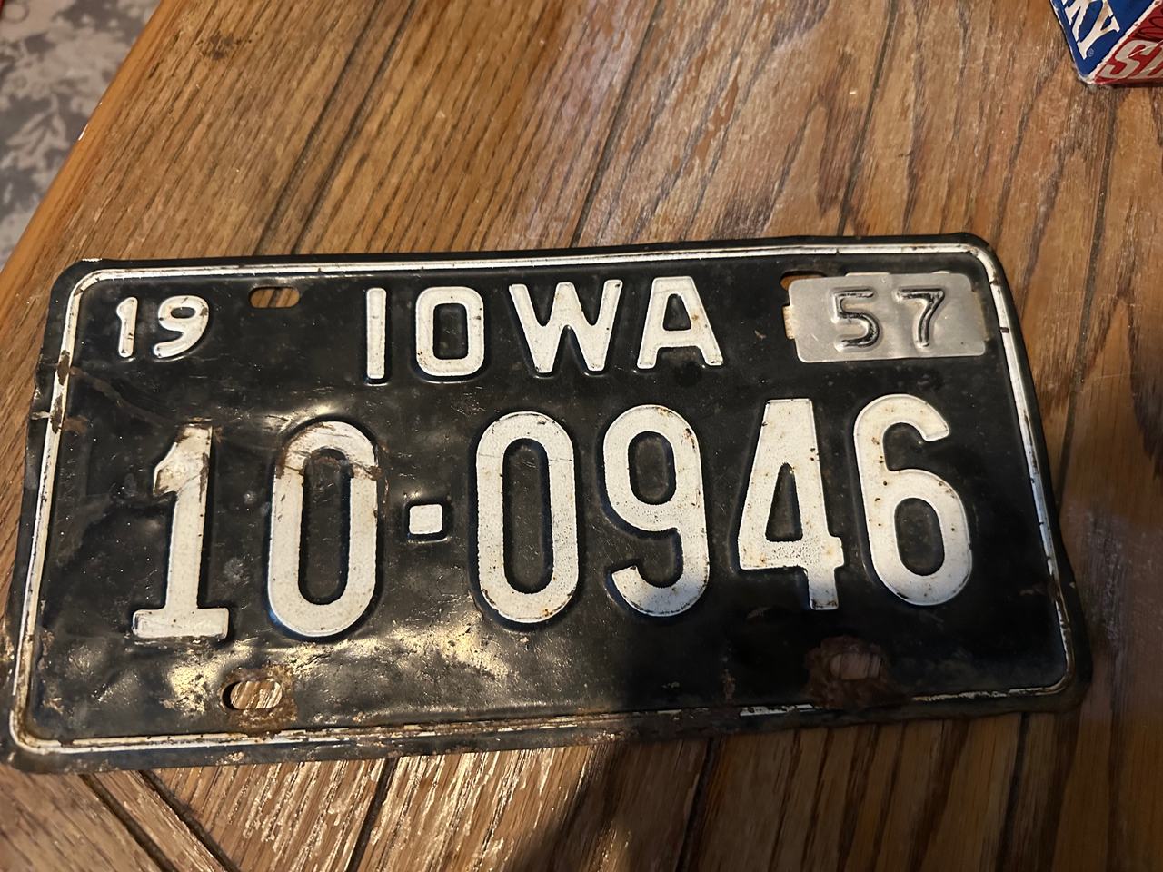 1957 Iowa License Plate