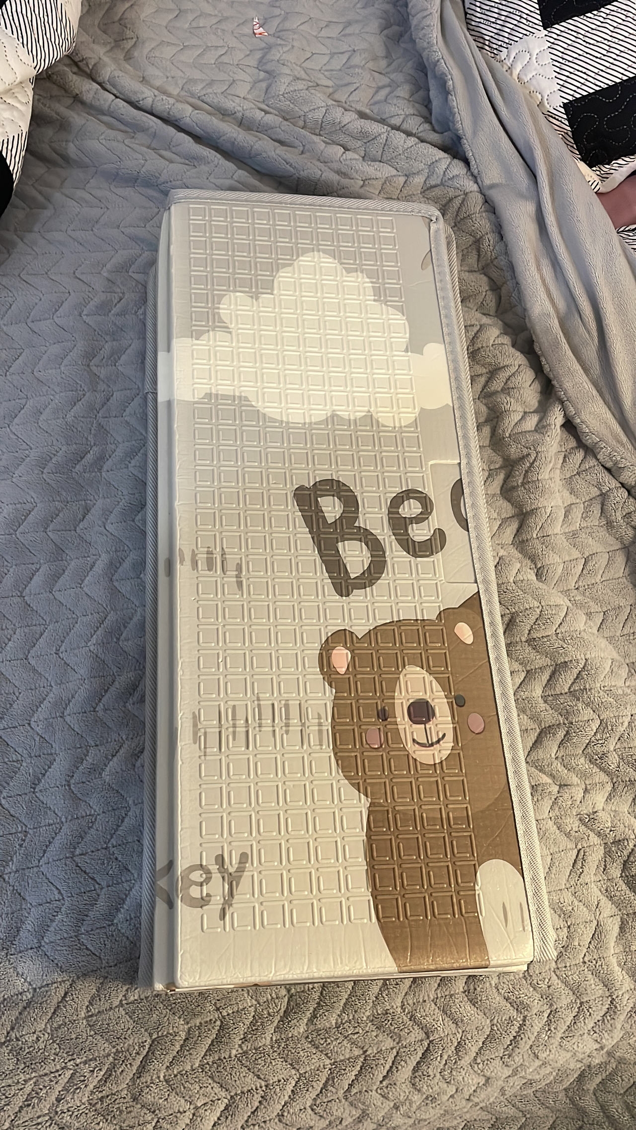 Folding Foam Baby Play Mat Bear Design