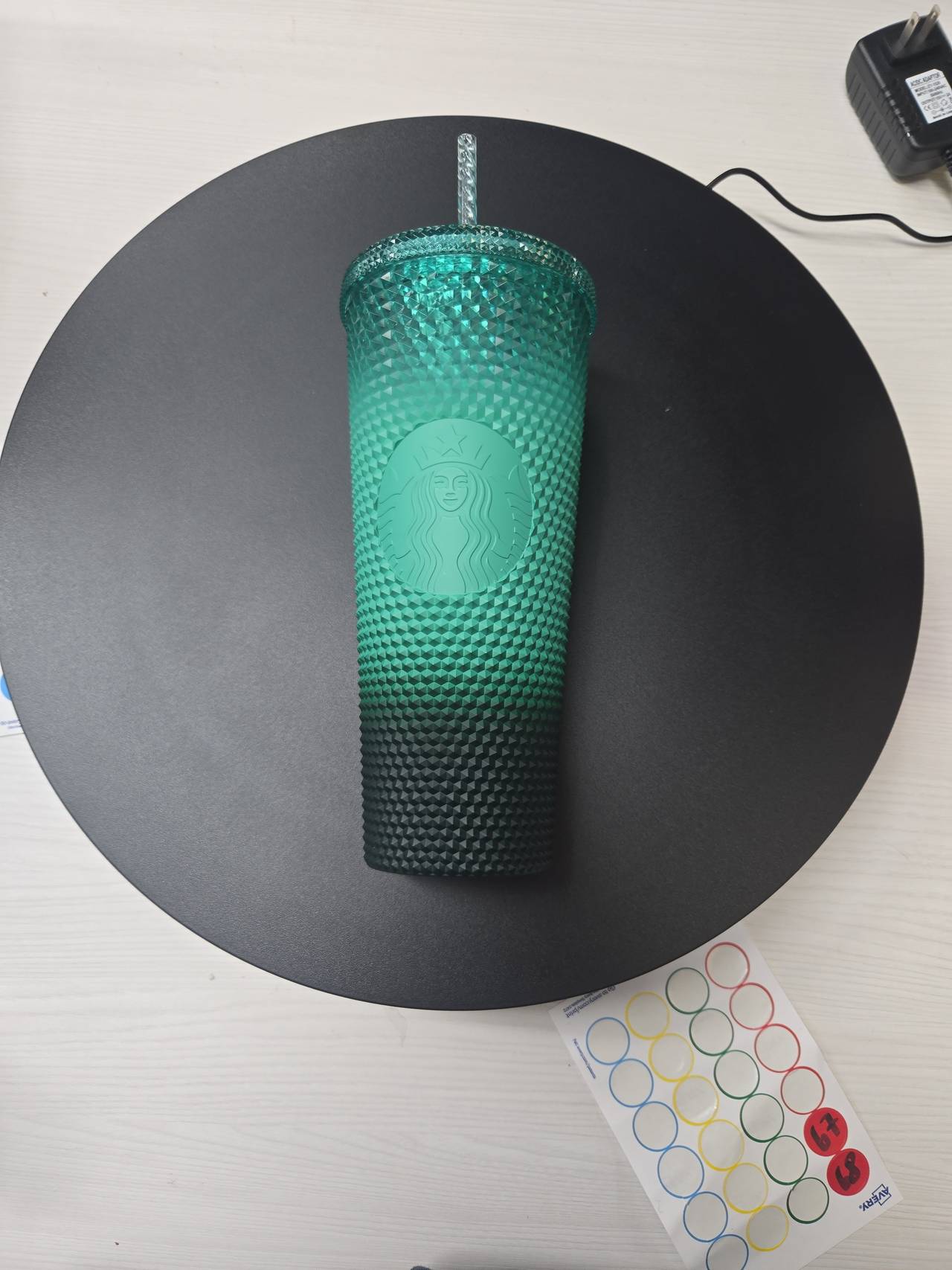 Starbucks Teal Ombre Studded Tumbler 24oz