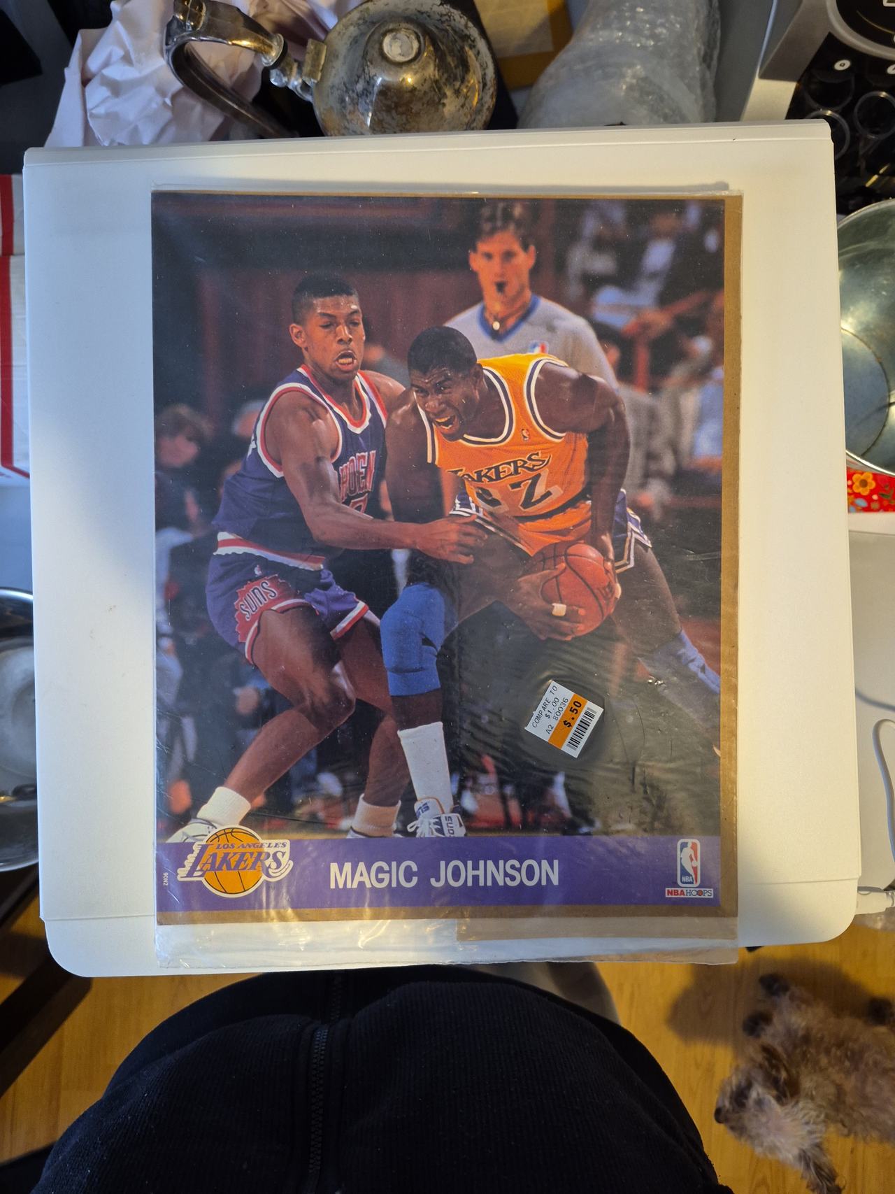 1991 NBA Hoops Magic Johnson Poster
