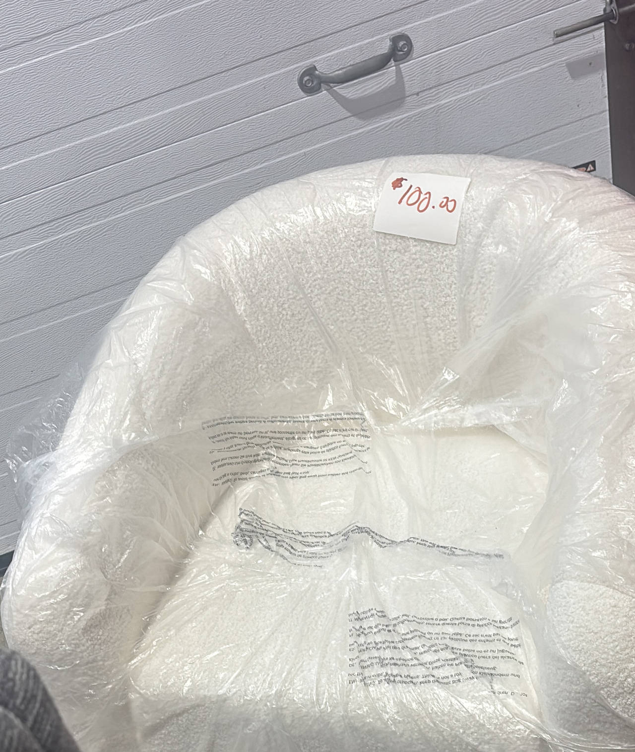 Boucle Swivel Barrel Chair