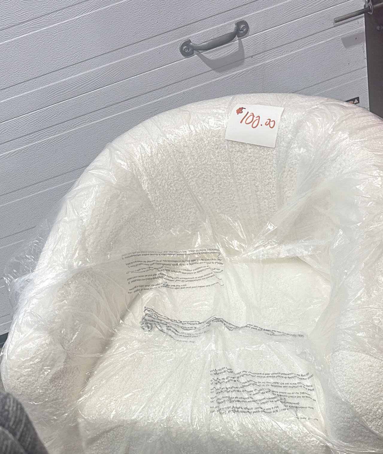 Boucle Swivel Barrel Chair