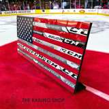 Goalie Hockey Stick American Flag Headboard or Wall Art - Image 1
