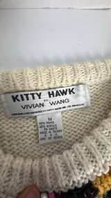 Kitty Hawk by Vivian Wang Vintage Beaded Floral Knit Sweater medium - Image 3